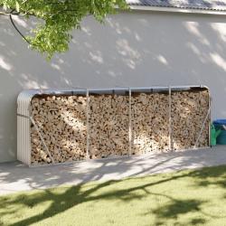 Porte-b&ucirc;ches argent&eacute; 300x45x100 cm acier galvanis&eacute; alsavelo