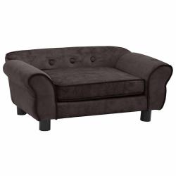 Canap&eacute; pour chien Marron 72x45x30 cm Peluche