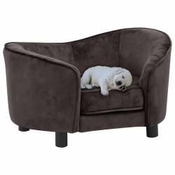 Canap&eacute; pour chien Marron 69x49x40 cm Peluche