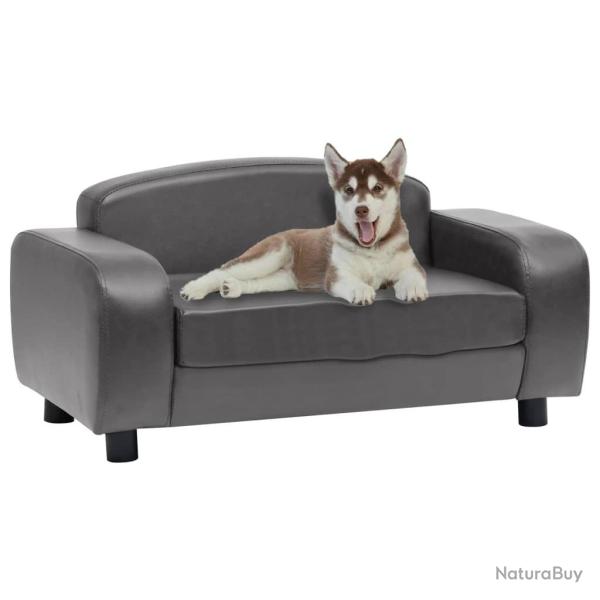 Canap� pour chien Gris 80x50x40 cm Similicuir