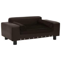 Canap&eacute; pour chien Marron 81x43x31 cm Peluche et similicuir