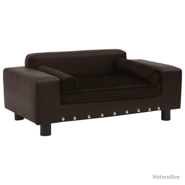 Canap� pour chien Marron 81x43x31 cm Peluche et similicuir