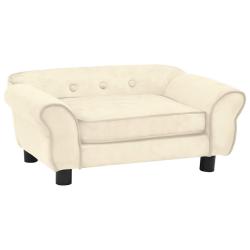 Canap&eacute; pour chien Cr&egrave;me 72x45x30 cm Peluche