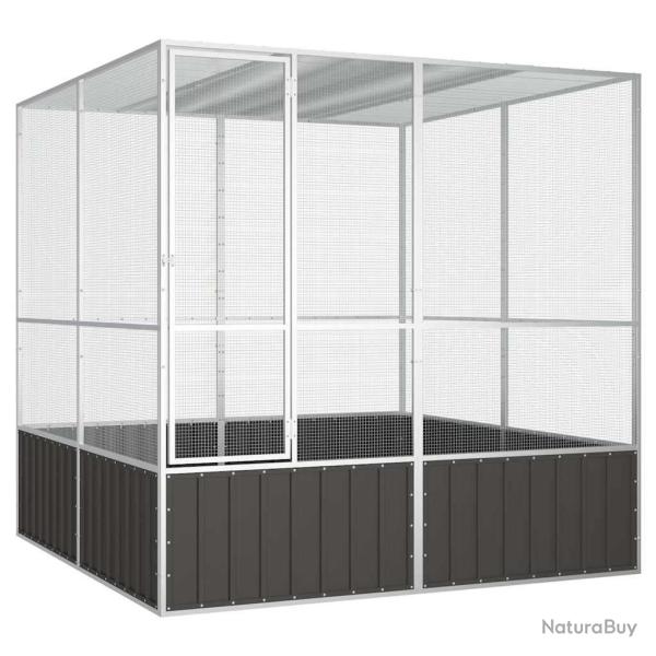 Cage � oiseaux Anthracite 213,5x217,5x211,5 cm Acier galvanis�