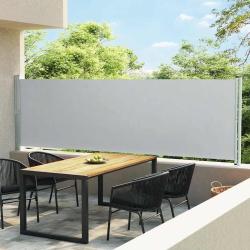Auvent lat&eacute;ral r&eacute;tractable de patio 140x600 cm Gris