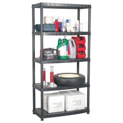 &Eacute;tag&egrave;re de rangement &agrave; 5 niveaux Noir 85x40x185 cm Plastique