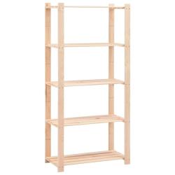 &Eacute;tag&egrave;re de stockage 5 niveaux 80x38x170 cm Pin solide 250 kg