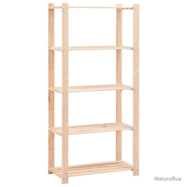 �tag�re de stockage 5 niveaux 80x38x170 cm Pin solide 250 kg