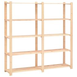&Eacute;tag&egrave;re de stockage 5 niveaux 170x38x170 cm Pin solide 500 kg