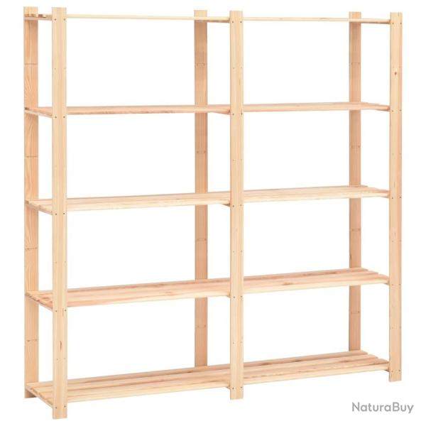 �tag�re de stockage 5 niveaux 170x38x170 cm Pin solide 500 kg