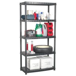 &Eacute;tag&egrave;re de rangement &agrave; 5 niveaux Noir 91,5x45,7x185cm Plastique