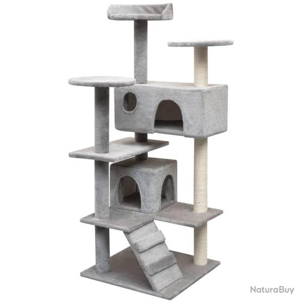 Arbre � chat avec griffoirs en sisal 125 cm Gris