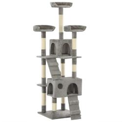 Arbre &agrave; chat avec griffoirs en sisal 170 cm Gris