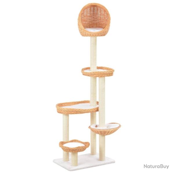 Arbre  chat avec griffoir en sisal Naturel Bois de saule alsavelo