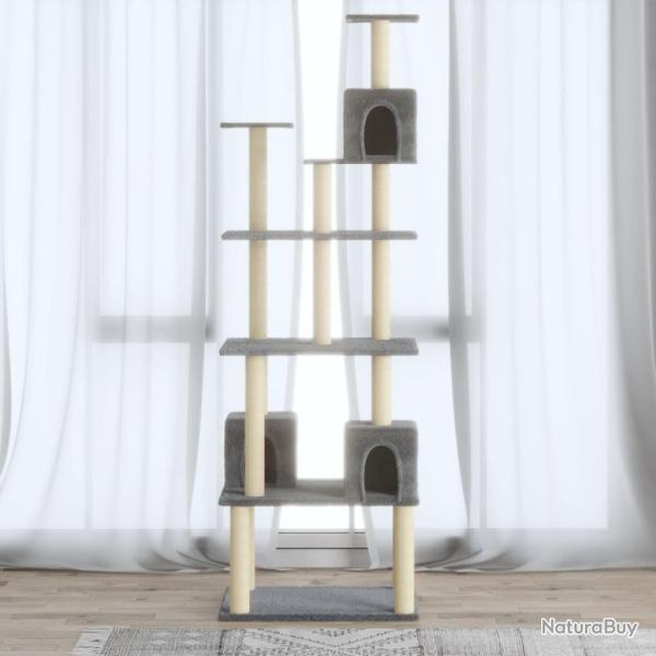 Arbre � chat avec griffoirs en sisal Gris clair 188 cm