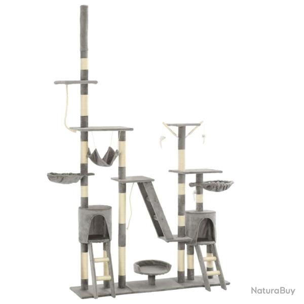 Arbre � chat avec griffoirs en sisal 230-250 cm Gris