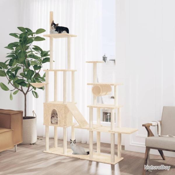 Arbre  chat avec griffoirs en sisal Crme 279 cm alsavelo