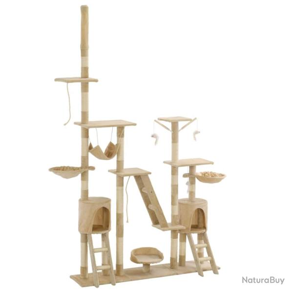 Arbre � chat avec griffoirs en sisal 230-250 cm Beige