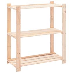 &Eacute;tag&egrave;re de stockage 3 niveaux 80x38x90 cm Pin solide 150 kg alsavelo