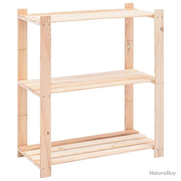 �tag�re de stockage 3 niveaux 80x38x90 cm Pin solide 150 kg