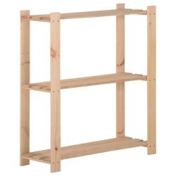 &Eacute;tag&egrave;re de stockage 3 niveaux 80x28,5x90 cm Bois de pin massif alsavelo