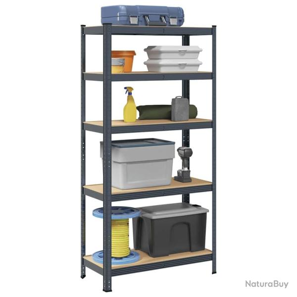 �tag�re de rangement 5 niveaux Anthracite Acier bois ing�nierie alsavelo