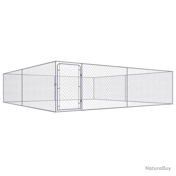 Chenil ext�rieur pour chiens Acier galvanis� 4x4x1 m