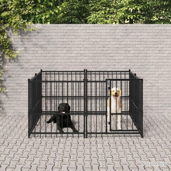 Chenil d'ext�rieur pour chiens Acier 3,75 m�