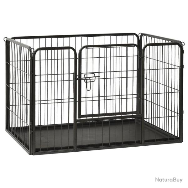 Parc pour chiots Acier 91,5x59x61 cm