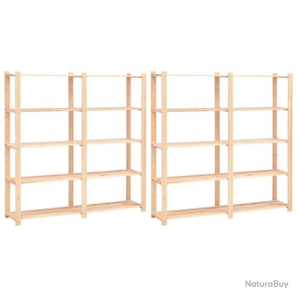 �tag�res de rangement � 5 niveaux 2pcs 170x38x170 cm Pin 500 kg