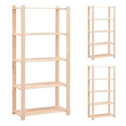 &Eacute;tag&egrave;res de rangement &agrave; 5 niveaux 3 pcs 80x38x170 cm Pin 250 kg