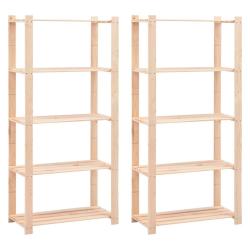 &Eacute;tag&egrave;res de rangement &agrave; 5 niveaux 2 pcs 80x38x170 cm 250 kg alsavelo