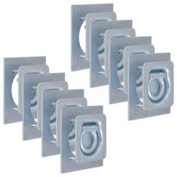 Anneau d'arrimage pour remorque 8 pcs Acier galvanis&eacute; 2000 kg alsavelo