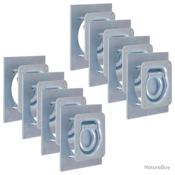 Anneau d'arrimage pour remorque 8 pcs Acier galvanis� 2000 kg alsavelo