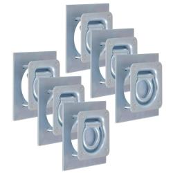 Anneau d'arrimage pour remorque 6 pcs Acier galvanis&eacute; 2000 kg