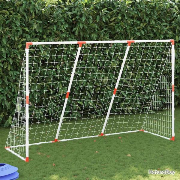 But de football pour enfants avec ballons 2 en 1 blanc