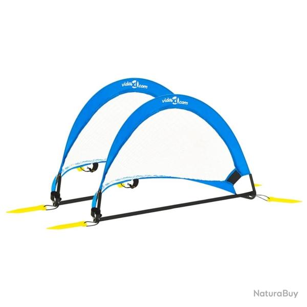 Buts de football pour enfant avec sac 2 pcs 75,5x46x48 cm alsavelo