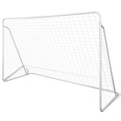 Cage de but de football 240x90x150 cm acier haute qualit&eacute; alsavelo