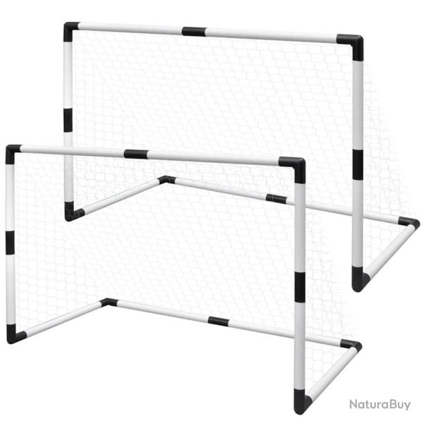 Set de mini-but de football poteau et filet enfants 2pcs 91,5x48x61 cm