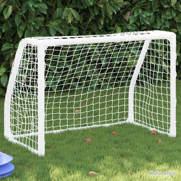 Buts de football pour enfants 2 pcs avec ballon blanc m�tal
