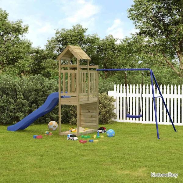 Aire de jeux d'ext�rieur bois de pin impr�gn� alsavelo