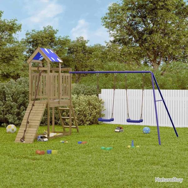 Aire de jeux d'ext�rieur bois de pin impr�gn� alsavelo