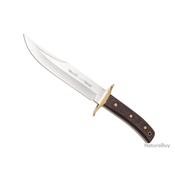 POIGNARD MUELA BOWIE MICARTA MARRON 16CM INOX
