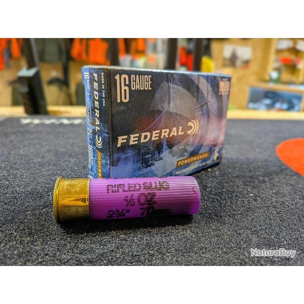 Cartouches Federal Power-Shok Rifled Slug - Par 5 / 23 g / 16/70
