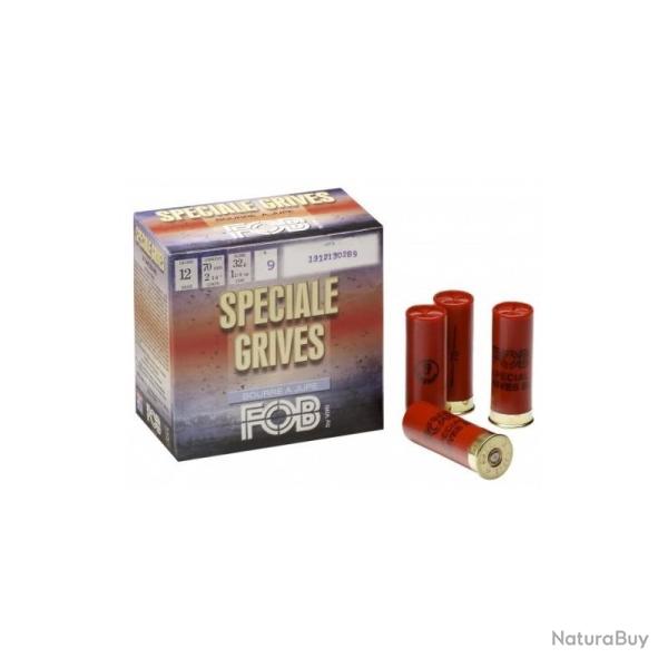 25 CARTOUCHES FOB SPECIALE GRIVES 32G 12/70 N9