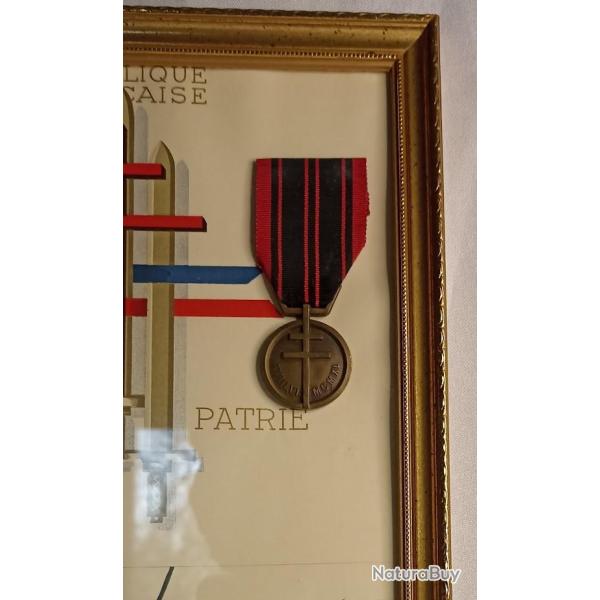 M�daille de la r�sistance FFI Lib�ration 39/45 WW2
