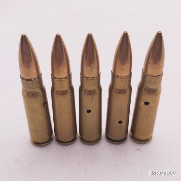 Lot 5 Balles neutralis� de 7,62mm Laiton AK47 SKS 7.62x39mm Kalachnikov d�coration INERTE NEUTRA