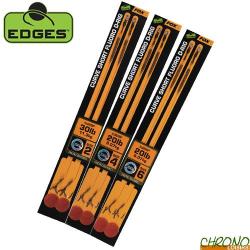 Bas de Ligne Fox Edges Curve Short Fluoro D-Rig Illusion (par 2) n&deg;6 20lbs