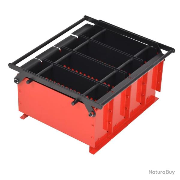 Presse � papier de recyclage acier 38x31x18 cm noir et rouge