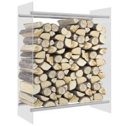 Portant de bois chauffage Transparent 80x35x100 cm Verre tremp&eacute;